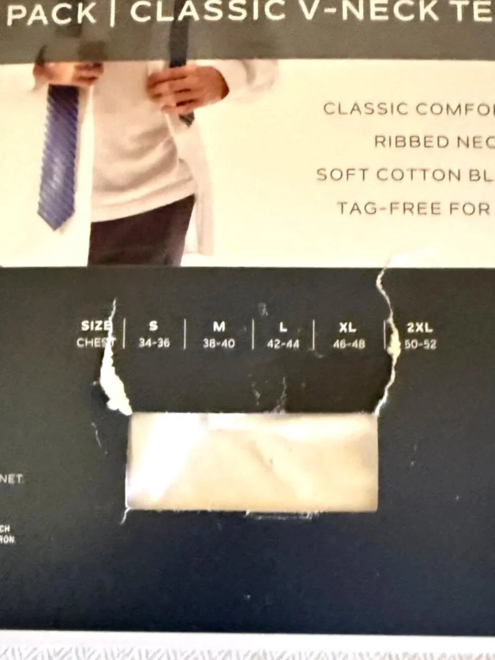 Van Heusen Men's Classic V-Neck Tees White Undershirts 4-Pack Small NIB